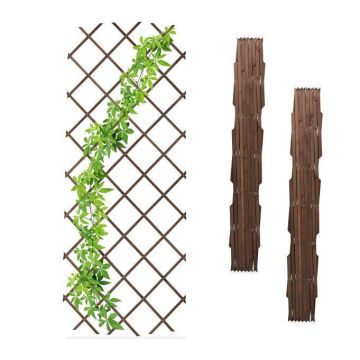 Rinkinys iš 3 sodo grotelių 180x90x1,5cm., rudos spalvos