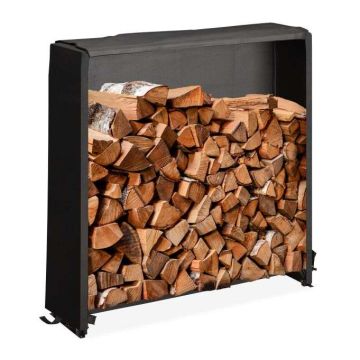 Stovas malkoms 110x110x29cm., juodos spalvos