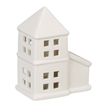 Žvakės žvakidė "Namas" 11,5x9,5x6cm., baltos spalvos