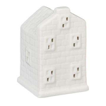 Žvakės žvakidė "Namas" 11x7x6,5cm., baltos spalvos