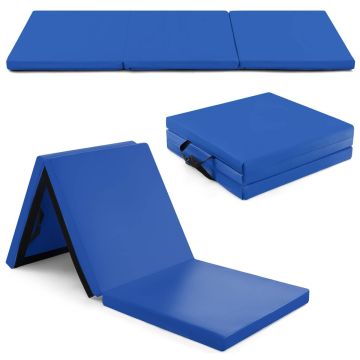 Gimnastikos kilimėlis 180x60x5cm., mėlynos spalvos