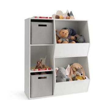 Детская полка 77x29x93,5см, бело-серого цвета
