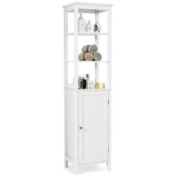 Шкаф для ванной 40x32x161,5см, белого цвета