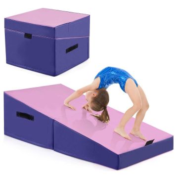 Gimnastikos kilimėlis 120x60x35cm., violetinės/rožinės spalvos
