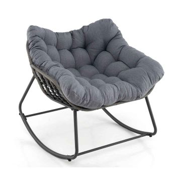 Fotelis 98x98x87cm., pilkos/juodos spalvos