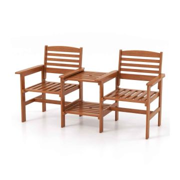 Lauko suolas 159,5x61,5x88cm., rudos spalvos