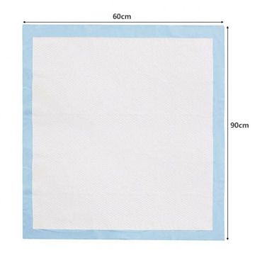 Одноразовые пеленки для собак 60x90см, белые/голубые