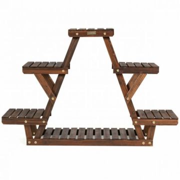 Gėlių stovas 99x25x64,5cm., rudos spalvos