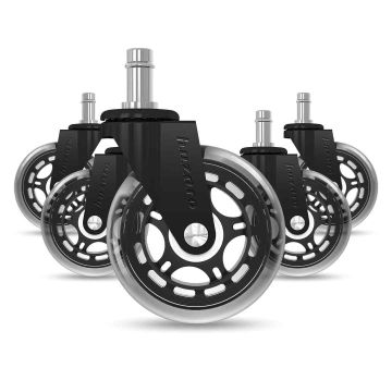 Ratukai žaidimų kėdei Casters 2.0 Huzaro Juodos spalvos