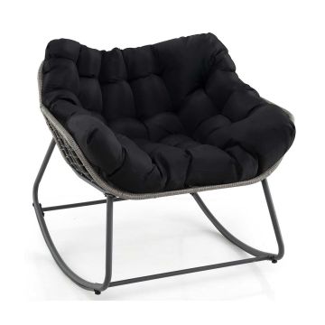 Fotelis 98x98x87cm., pilkos/juodos spalvos