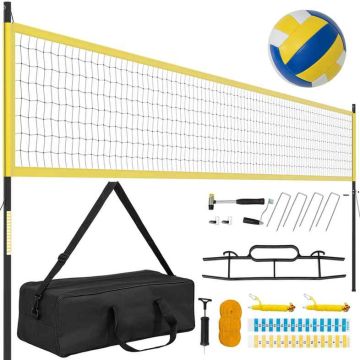 Tinklinio tinklas 975x248cm., juodos/geltonos