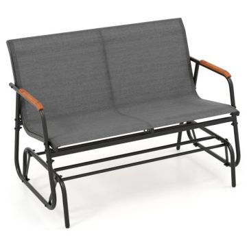Sodo suoliukas 74x115x84cm., pilkos/juodos spalvos
