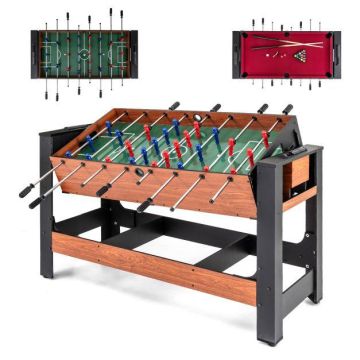 2 viename žaidimų stalas, stalo futbolas ir biliardas