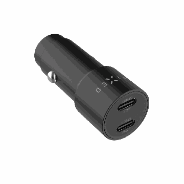 Automobilinis įkroviklis Fixed Dual USB-C Car Charger, 65W, PD 3.0, 2 USB-C jungtys