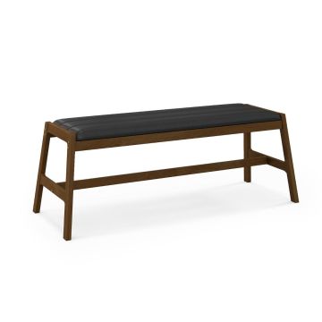 Prieškambario suolas 127x48x47,5cm., tamsiai rudos/juodos spalvos