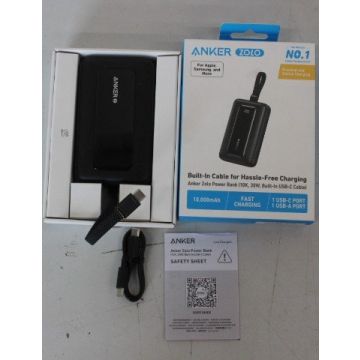 Nešiojamoji baterija Anker A1688H11, su integruotu USB-C kabeliu