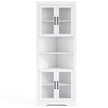 Bufetas 66x35x171cm., baltos spalvos