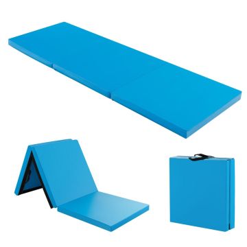 Gimnastikos kilimėlis 180x60x5cm., mėlynos spalvos