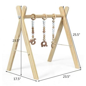 Детская дуга с игрушками 62x45x60см, светло-коричневого цвета