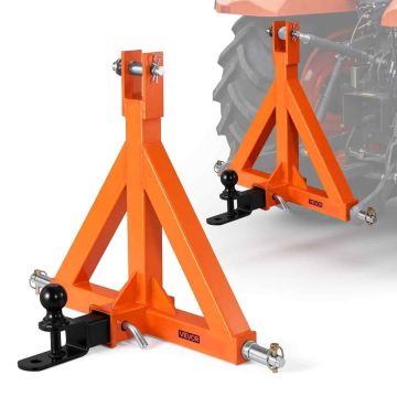 3-point trailer hitch VEVOR S-01-B, 50.8 mm receiver, Orange, 530 × 165 × 540 mm