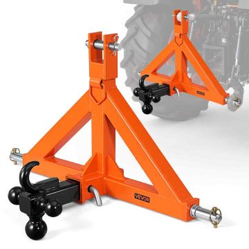 3-point trailer hitch VEVOR S-03-A, 50.8 mm receiver, 3 balls, Orange, 66 × 44.5 × 16.5 cm