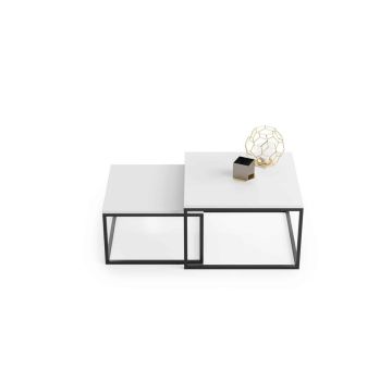 Журнальный столик Twin 70x70x42 см / 60x60x36 см, черный