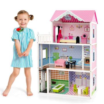 Кукольный домик 80x33x114 см, разных цветов