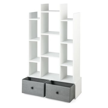 Отдельно стоящая полка 80x24x132см, белый/серый цвет
