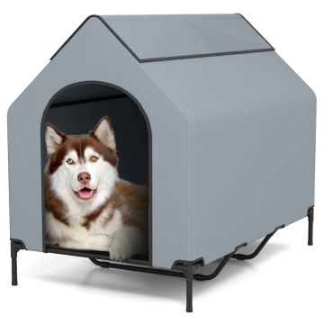 Палатка для собак 84x132x114см, серо-черного цвета