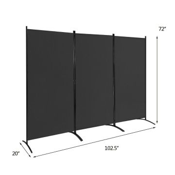 Širma 260x183cm., juodos spalvos