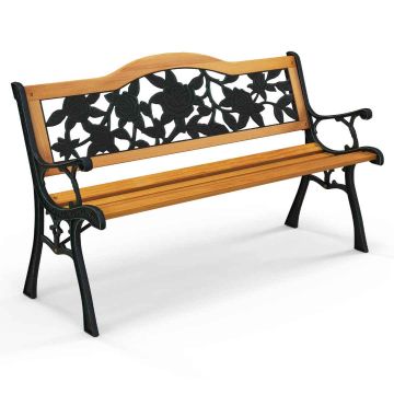 Sodo suoliukas 126x52x76cm., šviesiai rudos/juodos spalvos