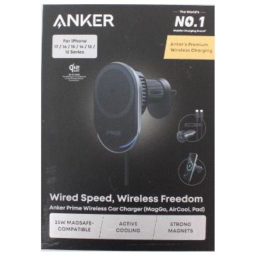 Automobilinis belaidis įkroviklis Anker Prime Wireless Car Charger, Qi2.2, 25 W