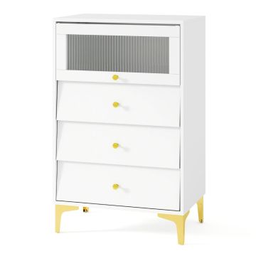 Комод 60x40x95,5см, белый/золотой цвет