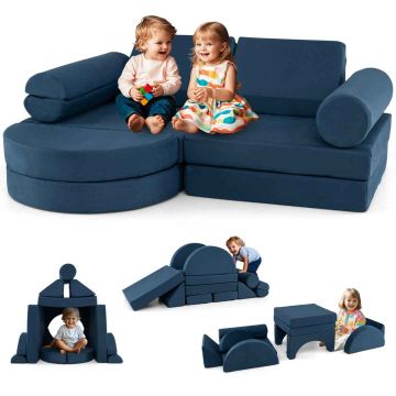 Modulinė vaikiška sofa 145x71x46cm., tamsiai mėlynos spalvos