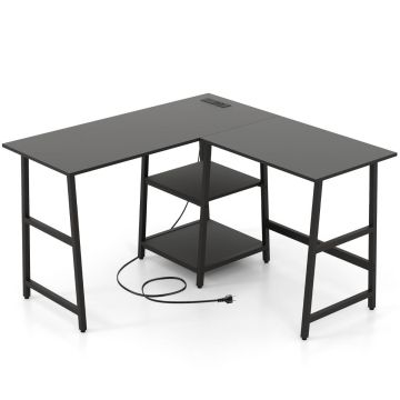 Rašomasis stalas 120x120x75cm., juodos spalvos