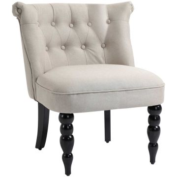Fotelis Homcom 67x67x78cm., smėlio/juodos spalvos