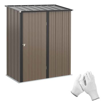 Sodo sandėliukas Outsunny 162x95x196cm., rudos/juodos spalvos