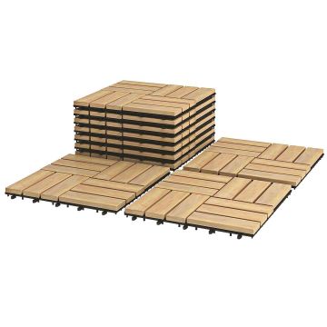 Rinkinys iš 10 terasos plytelių 30,5x30,5x2,5cm., rudos spalvos
