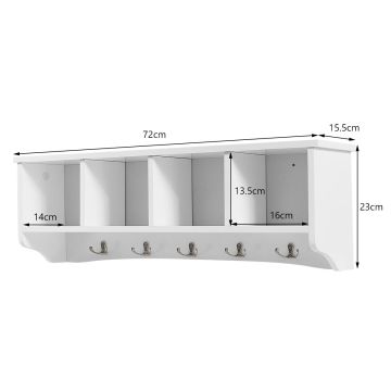 Drabužių kabykla 72x15,5x23cm., baltos spalvos