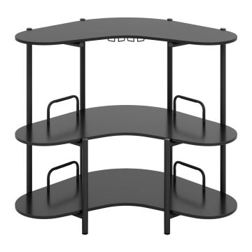 Кухонная полка 120x66x102см, черного цвета