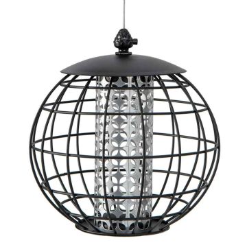 Кормушка для птиц 21x22,5см, черного цвета