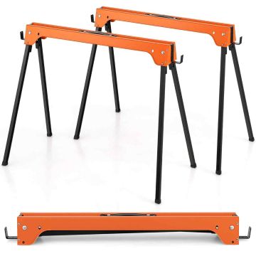Rinkinys iš 2 pjūklos stovų 92x48x74cm., juodos/oranžinės spalvos