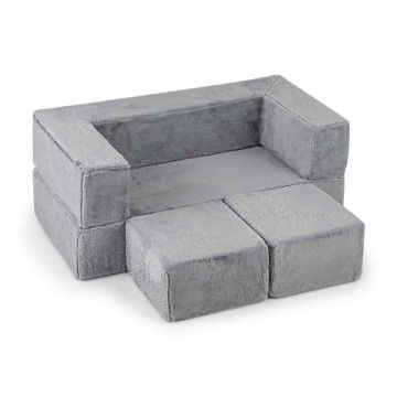Modulinė vaikiška sofa 100x52x42cm., pilkos spalvos