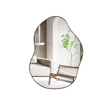 Sieninis veidrodis 3x78x56,5cm., juodos spalvos
