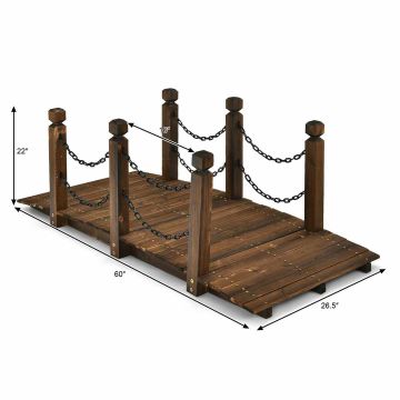 Sodo tiltas 150x67x55cm., rudos spalvos