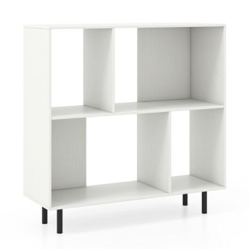 Напольная полка 90x30x90см, белого/чёрного цвета