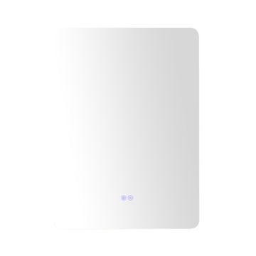 Led sieninis veidrodis 70x50x3,5cm., sidabrinės spalvos