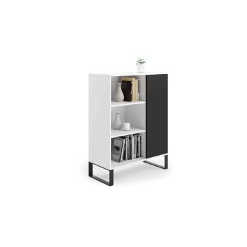Cabinet Fondi 116,4x90x40 см, белый/черный