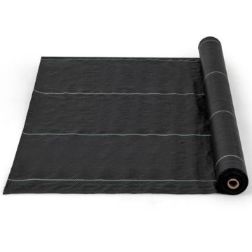 Sodo apsauginė plėvelė nuo piktžolių 5000x100cm., juodos spalvos