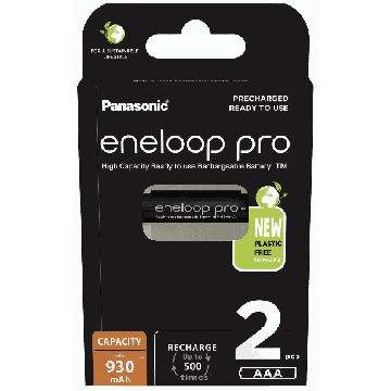 AAA akumuliatoriai Panasonic ENELOOP Pro BK-4HCDE/2BE, 2 vnt